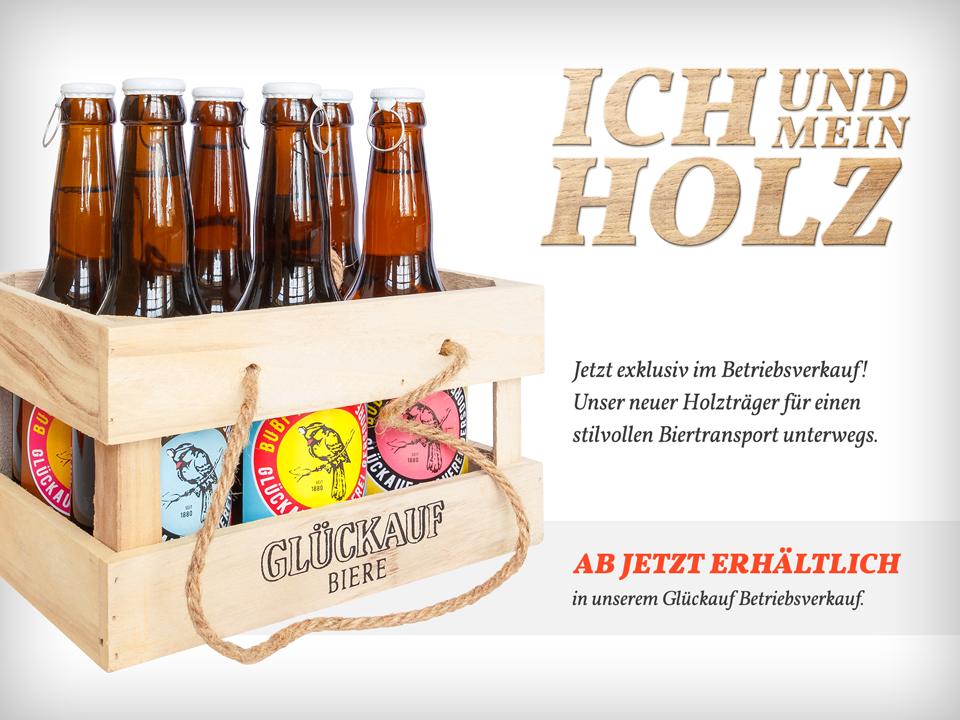 Holzträger – Glückauf Biere Holzträger – Glückauf Biere