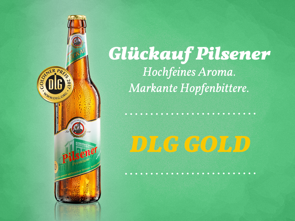 DLG-GOLD für Glückauf Pilsener DLG-GOLD für Glückauf Pilsener