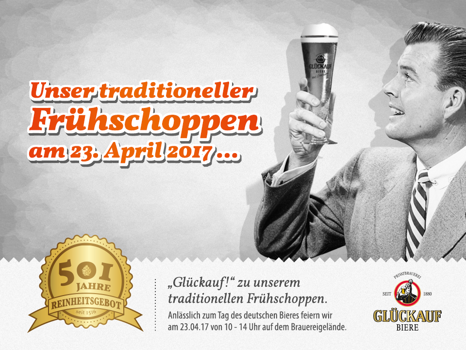 Nicht vergessen! Frühschoppen am 23. April! Nicht vergessen! Frühschoppen am 23. April!