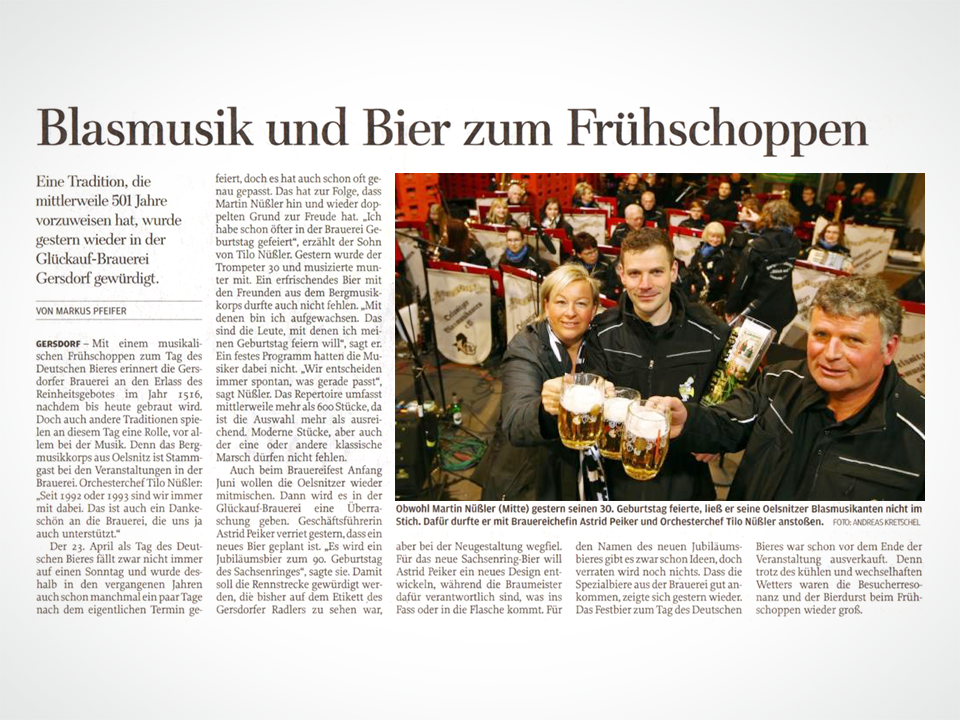 Blasmusik und Bier zum Frühschoppen Blasmusik und Bier zum Frühschoppen
