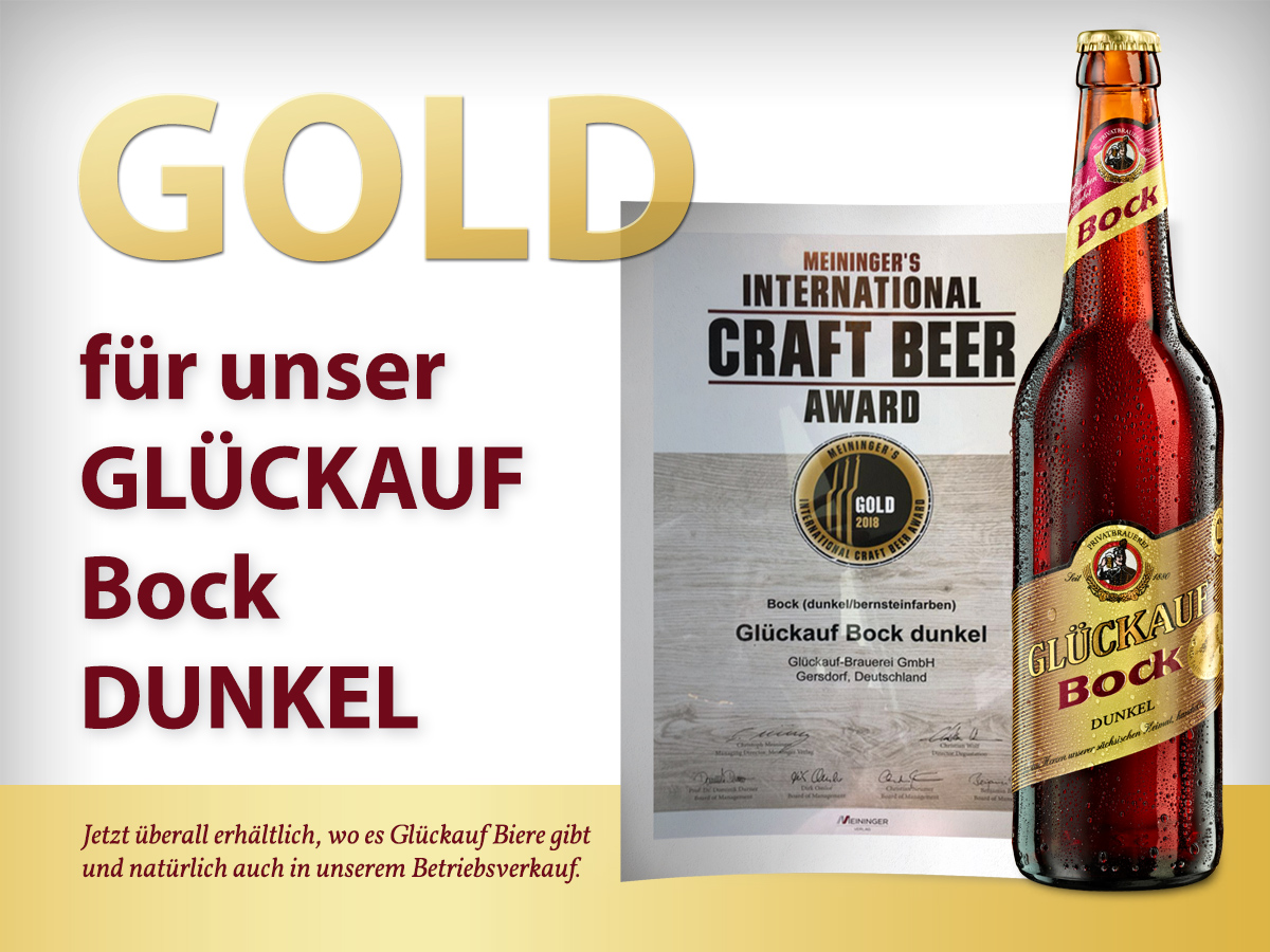 Gold für Glückauf Dunkler Bock!