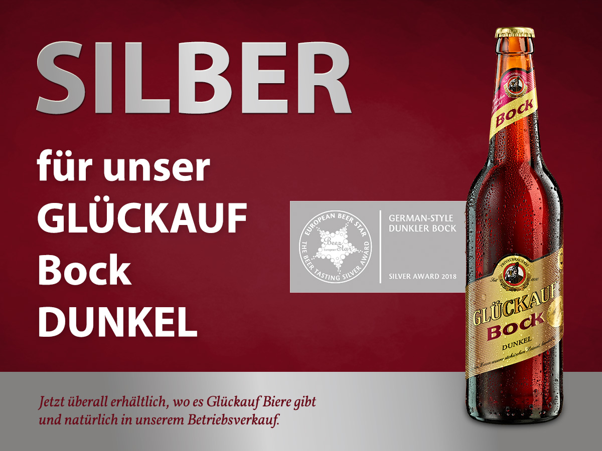 Silber für unser GLÜCKAUF Bock DUNKEL!