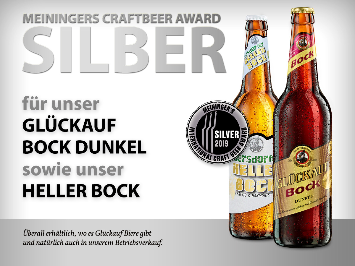 Silber für Glückauf Dunkler Bock und Heller Bock!